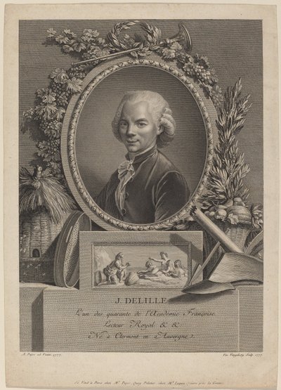 Jacques Delille av Vincenzo Vangelisti after André Pujos