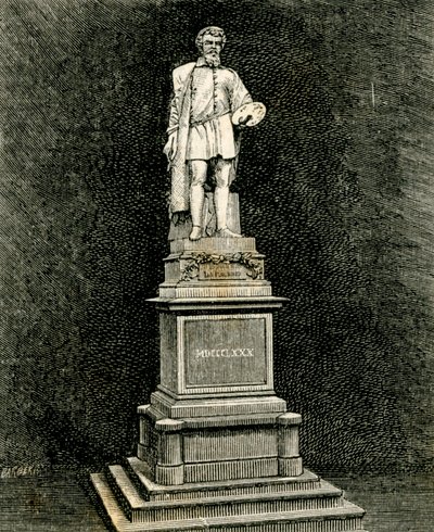 Monumentet til Antonio Allegri da Correggio, av Vincenzo Vela (1820-1891), Correggio, Emilia-Romagna, Italia av Vincenzo Vela