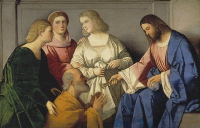 Kristus gir nøklene til Peter av Vincenzo di Biagio Catena