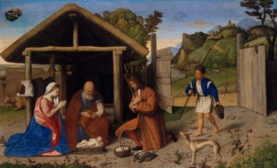 The Adoration of the Shepherds, ca. 1520 (olje på lerret) av Vincenzo di Biagio Catena
