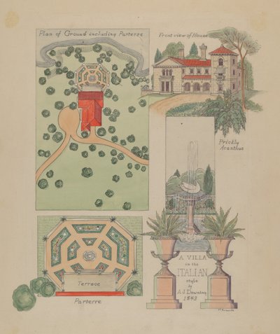 Italiensk villadesign, ca. 1936. av Virginia Richards