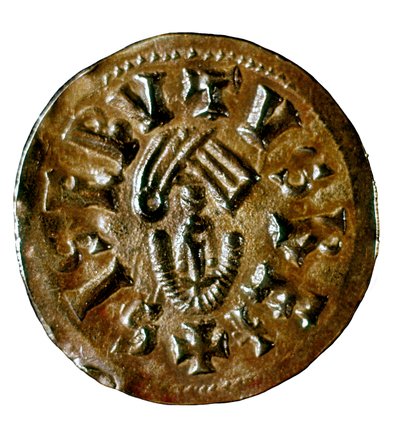 Tremis (eller unse) av kong Sisenand, støpt i Caesaraugusta (Zaragoza), Spania, 7. århundre (mynt) av Visigothic