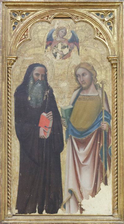 Abbeden Sankt Antonius og Jakob den større, ca. 1350 (tempera på panel) av Vitale da Bologna