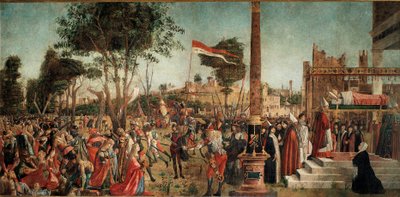 Syklus av livet til Saint Ursula: Pilegrimenes martyrium og begravelsen til St. Ursula av Vittore Carpaccio