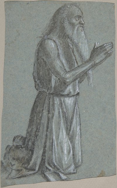Saint Jerome recto, Soldat med et spyd verso, 1460-1525. av Vittore Carpaccio