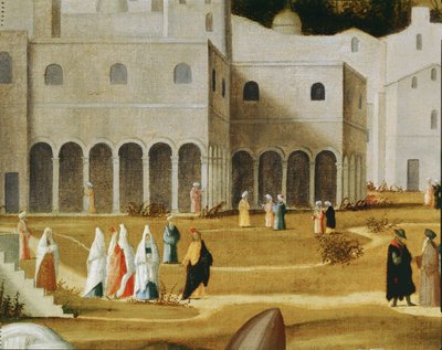 Sankt Stefanus#39; preken innenfor murene i Salomon-tempelet i Jerusalem (olje på lerret) av Vittore Carpaccio