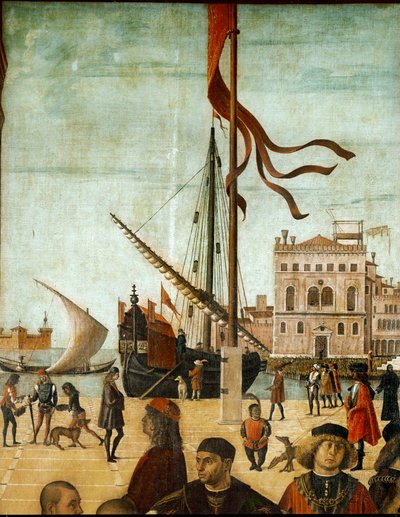 Skip i en havn av Vittore Carpaccio