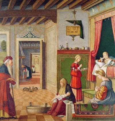 Jomfruens fødsel, 1504-08 (se også 204962) av Vittore Carpaccio