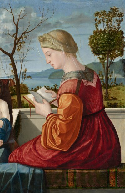 Jomfru Marias opplesning, ca. 1505 (olje på panel overført til lerret) av Vittore Carpaccio