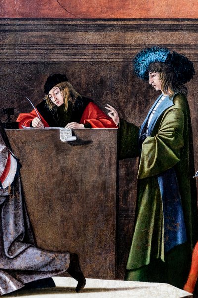 De engelske ambassadørenes avreise, cirka 1495 (olje på lerret) av Vittore Carpaccio