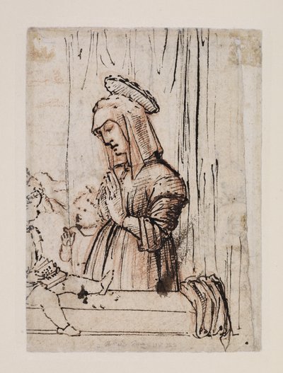 Jomfru som tilber spedbarnet Kristus med Johannes, slutten av 1480-tallet - begynnelsen av 1490-tallet av Vittore Carpaccio