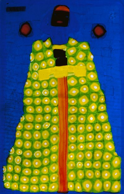 Barbaro, av Vittorio Zecchin (1878-1947), mosaikkglassplate laget av Artisti Barovier for Veneziabiennalen i 1914. Italia, 1900-tallet. av Vittorio Zecchin