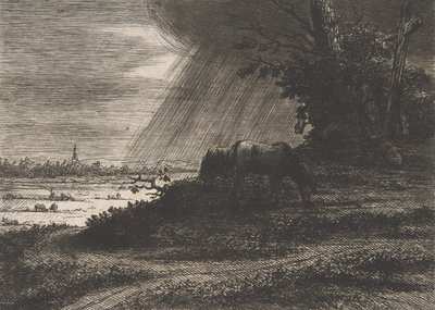 Landskap med storm, 1700-begynnelsen av 1800-tallet. av Vivant Denon