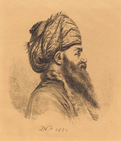 Profilsjef for Oriental i Turban av Vivant Denon