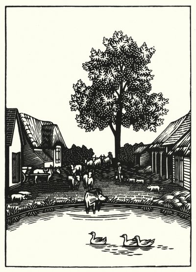 Illustrasjon for Tess Of The D'Urbervilles av Thomas Hardy (gravering) av Vivien Gribble