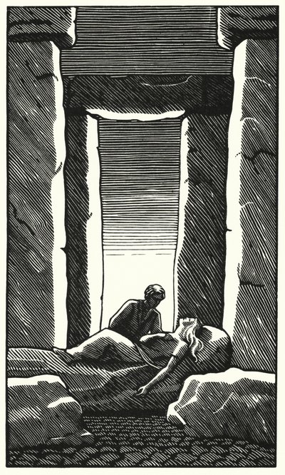 Illustrasjon for Tess Of The D'Urbervilles av Thomas Hardy (gravering) av Vivien Gribble