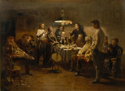 En hyggelig kveld, 1875-1897 av Vladimir Egorovic Makovsky
