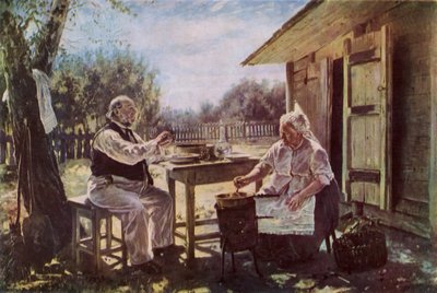 Jam-making, 1876, 1965. av Vladimir Egorovic Makovsky