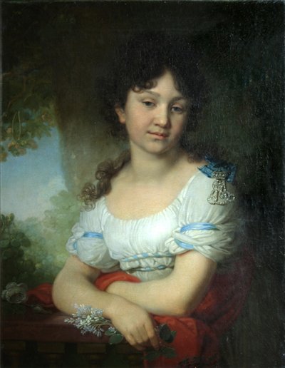 Portrett av grevinne Maria Alexeyevna Orlova-Denisova, 1801 av Vladimir Lukich Borovikovsky