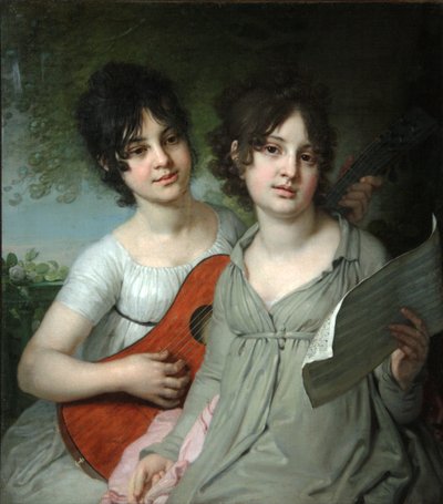 Portrett av grevinne Gagarina and the Different Gagarina, 101 av Vladimir Lukich Borovikovsky