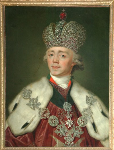 Portrett av keiser Paul I av Russland 1754-1801, 1799-1800 av Vladimir Lukich Borovikovsky