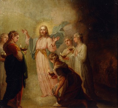 Lignelsen om de vise og tåpelige jomfruer av Vladimir Lukich Borovikovsky