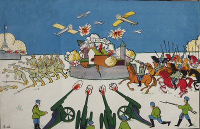 Å, du tysker!... Plakat, 1914 av Vladimir Mayakovsky