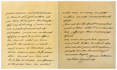Brev fra Francois Marie Arouet de Voltaire til George Keat, 16. januar 1760. av Voltaire