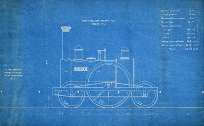 Great Western Railway `Vulcan' No.2 av Vulcan Foundry C. Tayleur & Co
