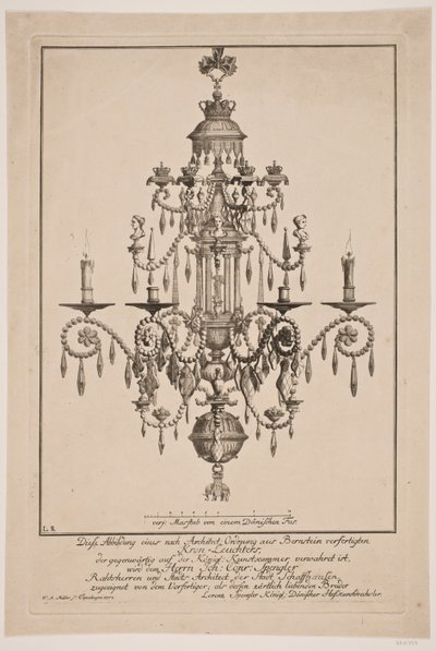 En lysekrone av W.A. Müller