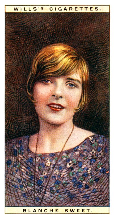 Blanche Sweet 1896-1986, amerikansk skuespillerinne, 1928. av WD and HO Wills