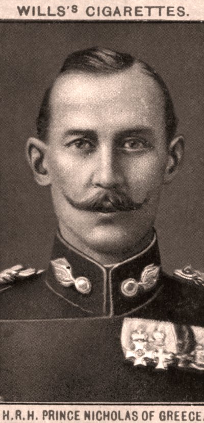 HKH Prins Nicholas av Hellas, 1908. av WD and HO Wills