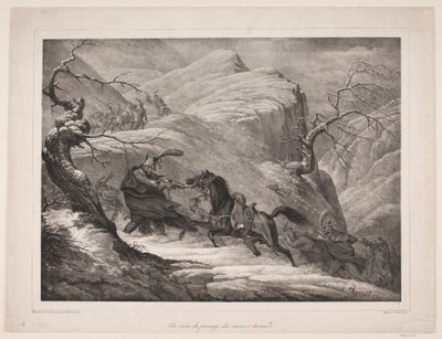 En scene fra Mount St. Bernard Pass av WIlhelm Heuer