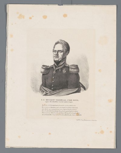 DE. den Luit General J. van Geen, sjef for den mobile hæren (tittel på objekt) av W.J. van Oosterzee