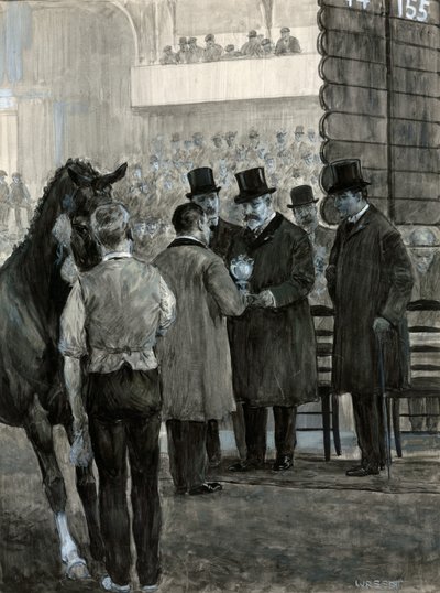 King Edward VII på Hackney Horse Show presenterer cupen av W.R.S. Stott