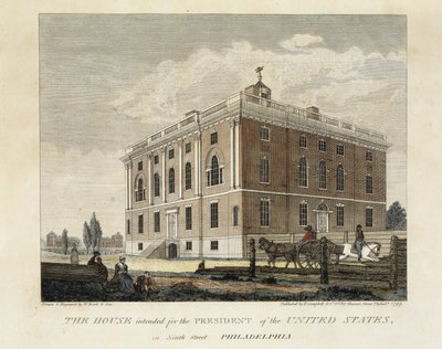Huset beregnet på presidenten i USA i Ninth Street Philadelphia av W. Birch and Son