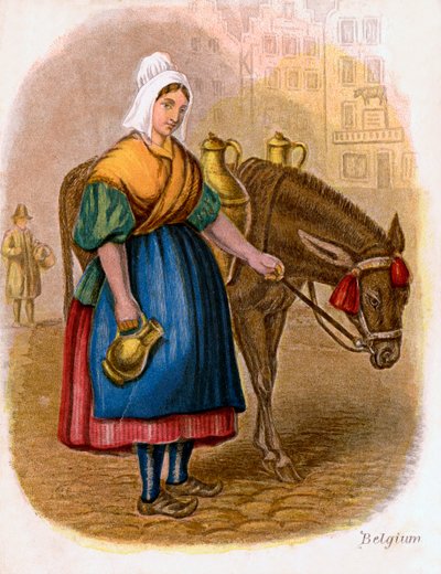 Belgisk melkekvinne, 1809. av W. Dickes