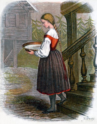 Norsk Bondepike, 1809. av W. Dickes