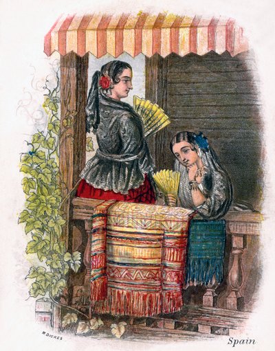 Spansk jente, 1809. av W. Dickes