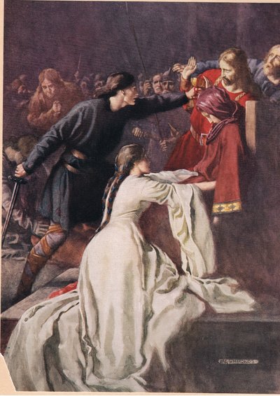 Hamlet tvinger kongen til å drikke gift, fra 
