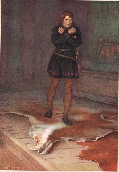 Hamlet planlegger hvordan han vil snakke ondskapsfullt til moren sin, fra 