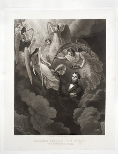Abraham Lincoln, The Martyr, Victorious, gravert av John Sartain (1808-97), ca. 1866 av W. H. Hermans