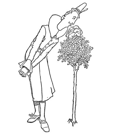 Alle bekymringer og sorger ble glemt av ham som inhalerte dens duft, c1930 av William Heath Robinson
