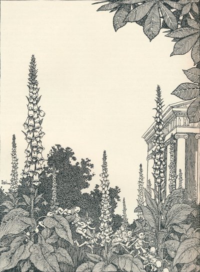 Illustrasjon til A Midsummer Nights Dream, 1914, 1925. av William Heath Robinson