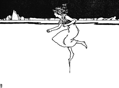Hun løp på så fort hun kunne, c1930 av William Heath Robinson