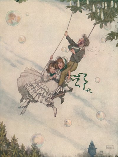 The Swing Moves and the Bubbles Fly Upward, c1930 av William Heath Robinson