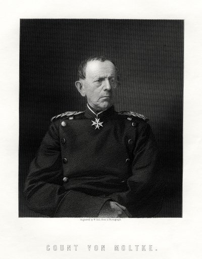 Grev von Moltke, 1800-1891, berømt tysk feltmarskalk, 1800-tallet av W. Holl