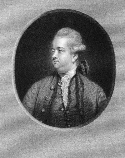 Edward Gibbon , britisk historiker fra 1700-tallet, 1836. av W. Holl