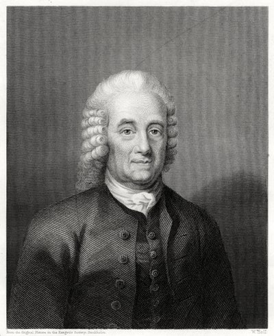 Emanuel Swedenborg , svensk filosof, mystiker og kosmolog, 1884 av W. Holl
