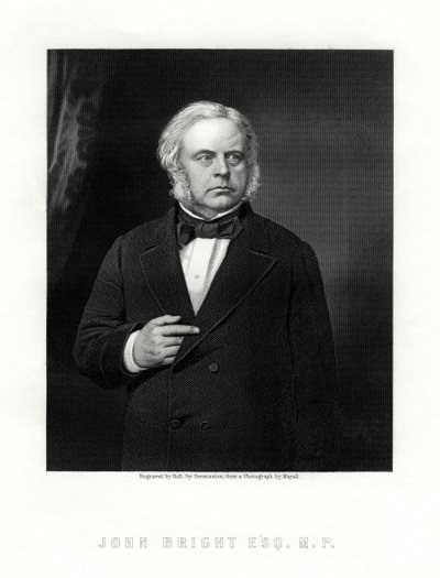 John Bright, britisk radikal og liberal statsmann, 1800-tallet. av W. Holl